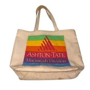 Apple Macintosh Tote Bag  80s Ashton Tate Division Computer Travel dBase Mac